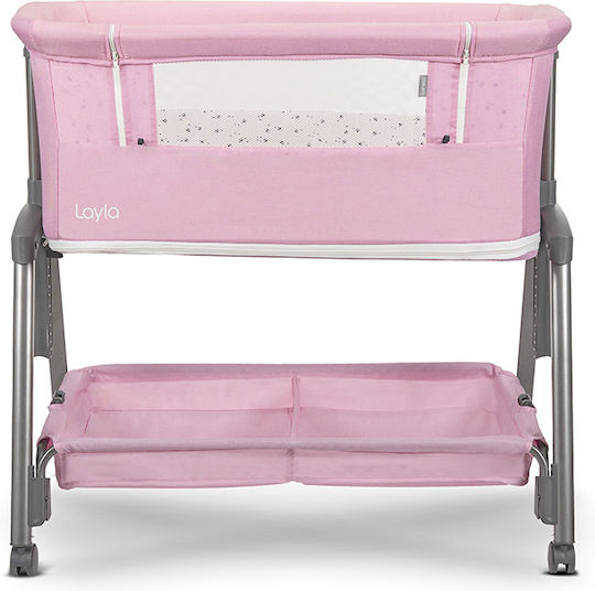 Lorelli Babywiege mit Matratze und Rädern Rosa