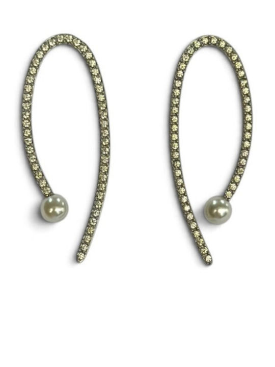 Steel Stahl Ohrringe mit Perlen Steel Stahl Ohrringe mit Perlen