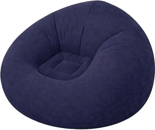 Velvet Inflatable Armchair Blue 100x100cm