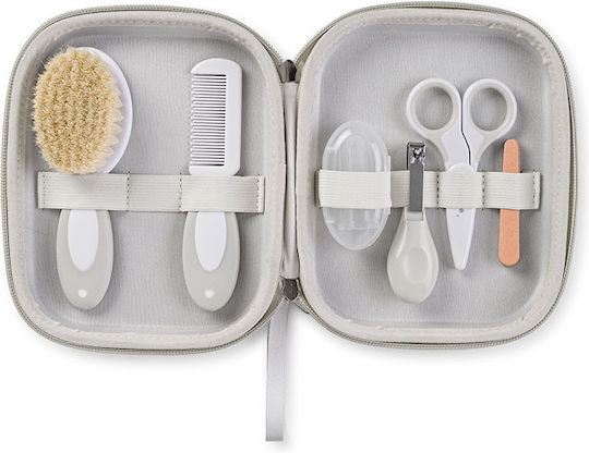 Saro Baby Brush & Comb Grey 6 Pieces
