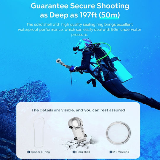 Водоустойчива Калъфка Amagsin Insta360 X4 Full Invisible 50 Метра