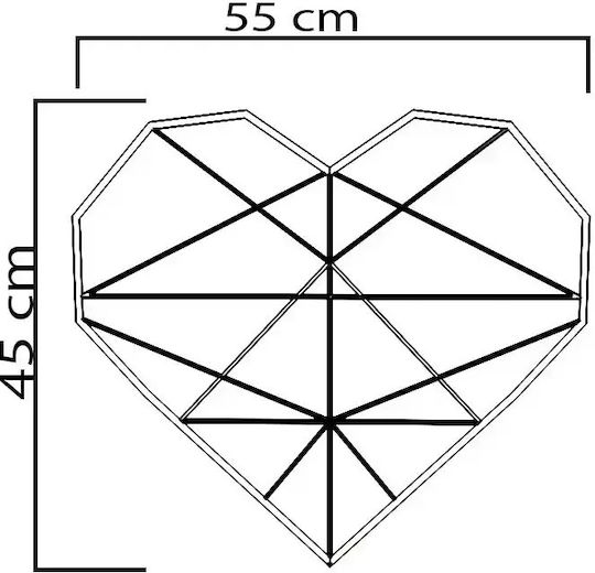 Panou Decorativ de Anunțuri Negru din Metal 50x45cm