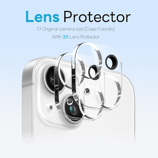 Northjo Set Protection 5 1 Hard Case Screen Camera Protection Semi-Transparent Blue Apple iPhone 14