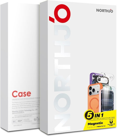 Northjo Set Protection 5 1 Hard Case Screen Camera Protection Semi-Transparent Blue Apple iPhone 14