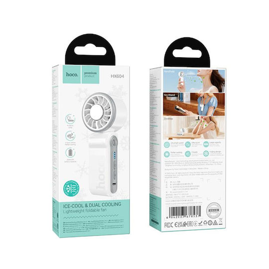 Hoco Handheld Fan White 10000