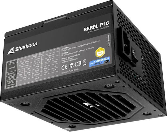 Sharkoon Rebel P15 850W Черен Захранващ Блок За Компютър Full Wired Cybenetics Gold