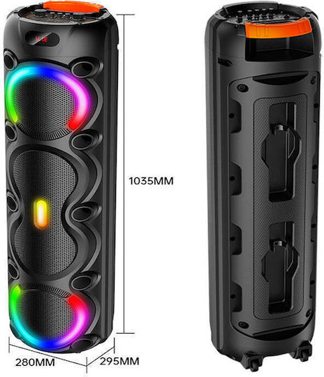 Karaoke Speaker with Wireless Microphone and Lighting Effects ZQS8280 160019 Black