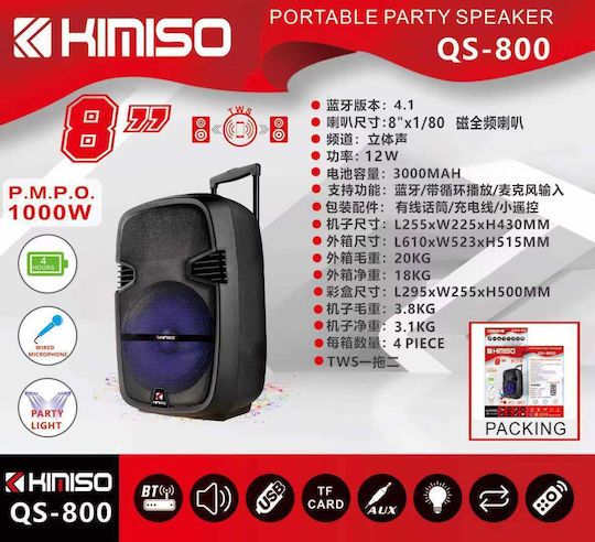 Kimiso QS-800 Lautsprecher 260790 Schwarz