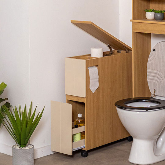 Eurocasa Bathroom Cabinet 60x20.8x75.5cm Matt Laccato Beige