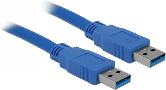 DeLock 0.5m USB 3.0 Cable A-Male Blue (83121)