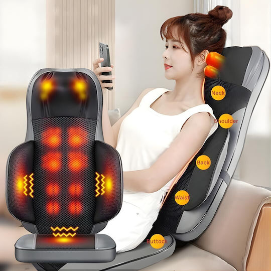 Heated Car Seat Cover 12v 36w Massage Vibration Controller Black Lek-918a