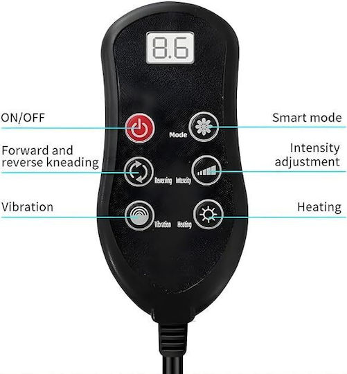 Heated Car Seat Cover 12v 36w Massage Vibration Controller Black Lek-918a