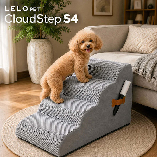 Lelo Pet Premium Car Steps for Dog Grey