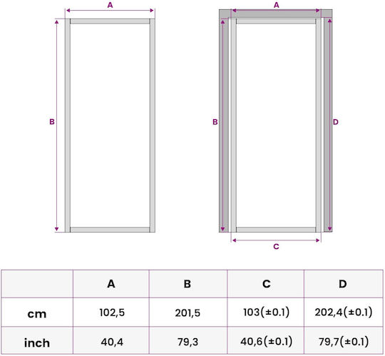 Interior Door 102,5 x 201,5 cm 42054104 Black