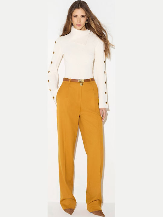 Damen Rollkragenpullover Creme