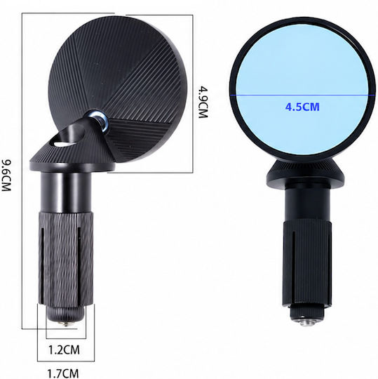 Mini Motorradspiegel Runde Handgriffe Lenker 22mm Anti Glare