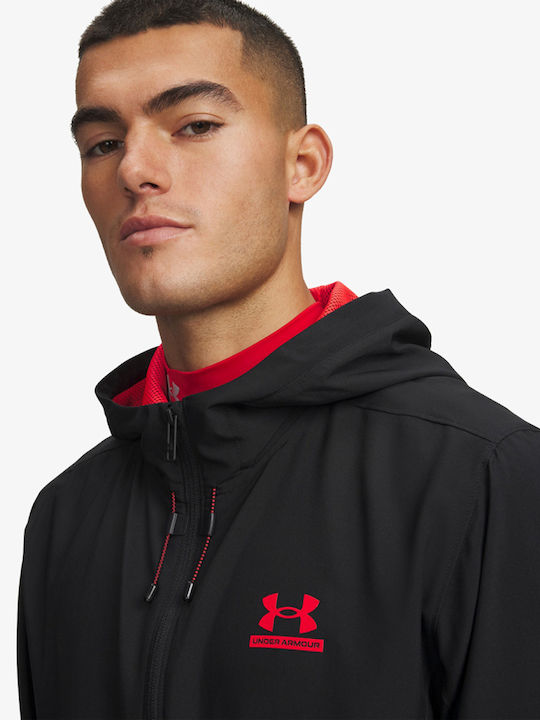 Woven Μπουφάν Black / Racer Red