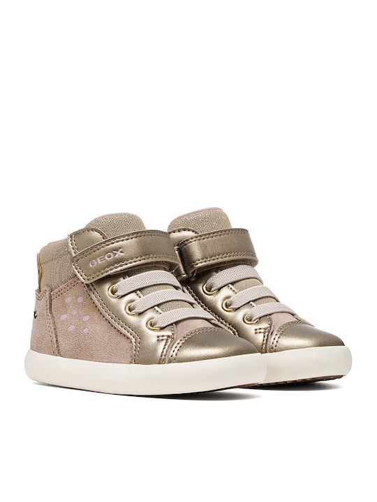 Kids Anatomic Sneakers with Hoop & Loop Closure Gold