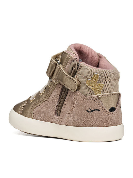 Kids Anatomic Sneakers with Hoop & Loop Closure Gold