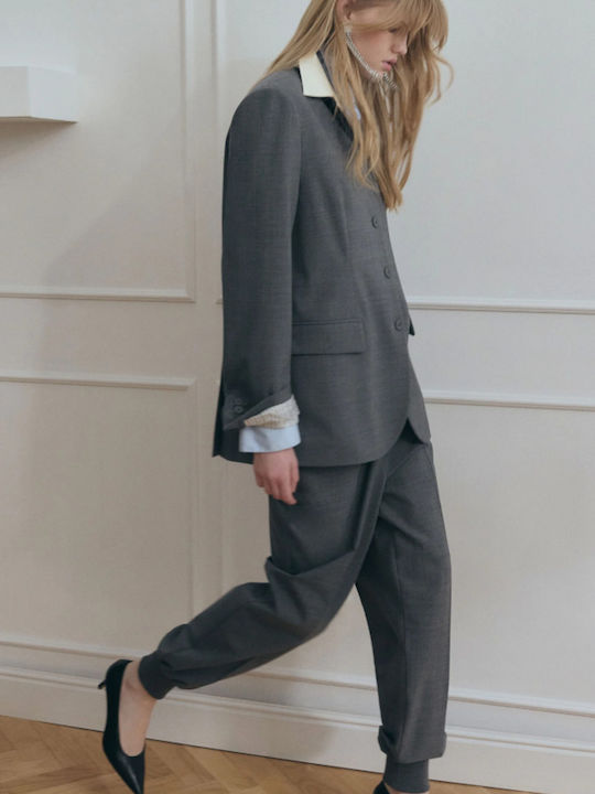 Women's Fabric Trousers Grey