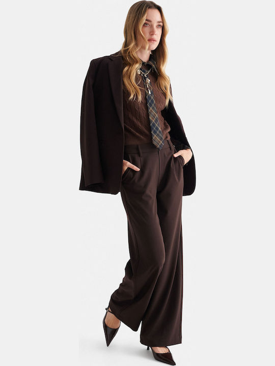 attrattivo Damen Stoffhose Braun