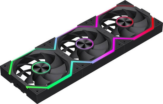 GameMax FN12A-N2 Вентилатор за кутия 120mm (2000rpm / 58.6cfm) с RGB Осветление и Свързване 3-Pin / 4-Pin PWM 3бр