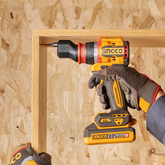 Ingco CDLI206686E Angle Battery Drill Driver Solo Brushless 20V