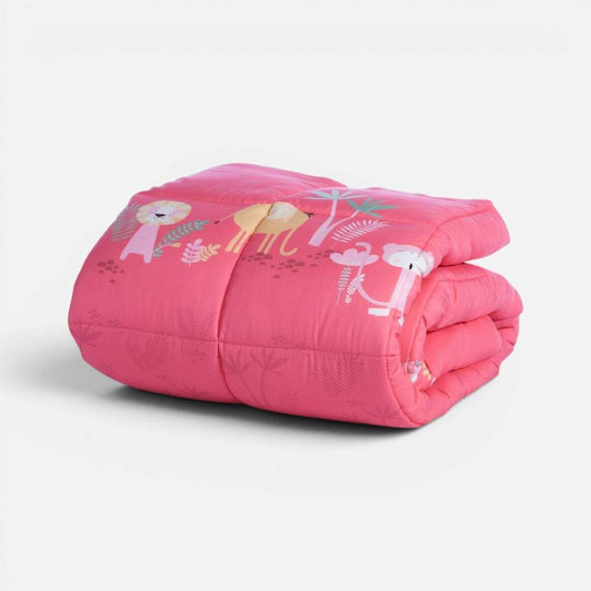 Nef-Nef Homeware Kinderbettdecke Einzel Wild & Sweet Koralle 160x220cm