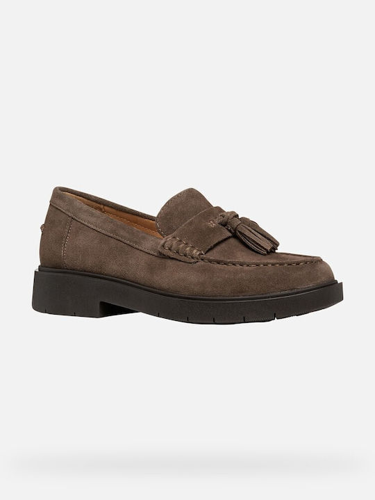 Spherica Ec1 Δερμάτινα Γυναικεία Loafers σε Καφέ Χρώμα