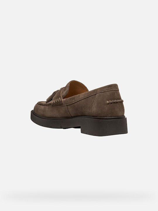 Spherica Ec1 Δερμάτινα Γυναικεία Loafers σε Καφέ Χρώμα