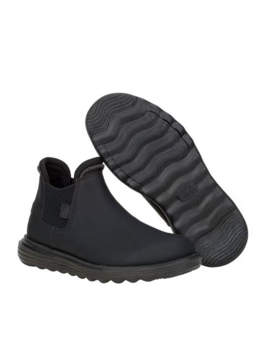 Leather Women's Ankle Boots Black
