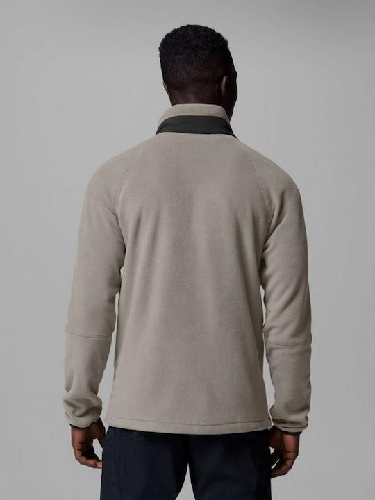 Men's Fleece Jacket Fleece Ecru Black