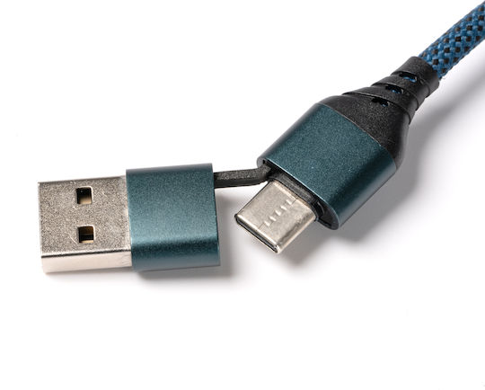 Usb Usb Zu Type-C / Lightning Kabel Blau IA1760S105