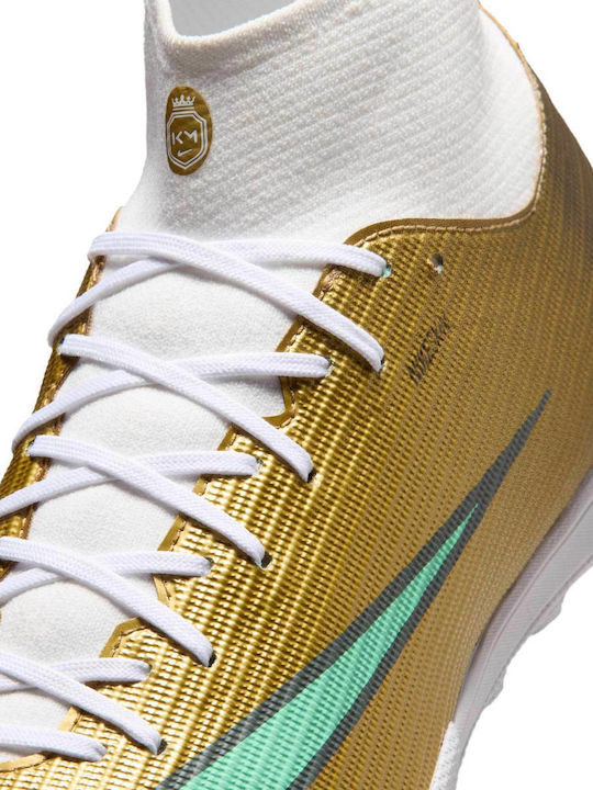 Nike Mercurial Superfly 11 Academy "Kylian Mbappé" TF Футболни Обувки с Гумена Подметка Златисти