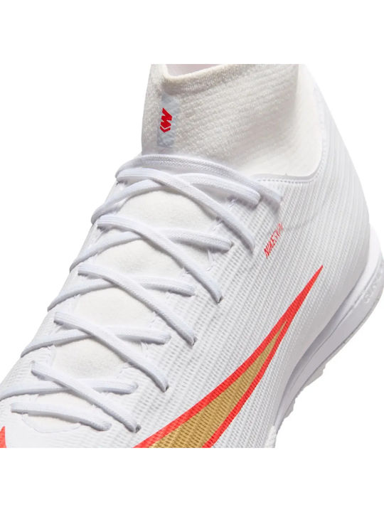 Nike Mercurial Superfly 11 Academy TF Ghete Fotbal Cu Talpă Cu Crampoane Albe
