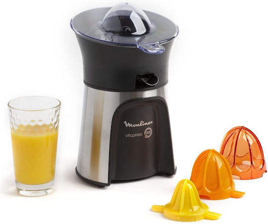 Moulinex Vitapress Elektrischer Entsafter 100W mit Gewicht 600ml Edelstahl Silber