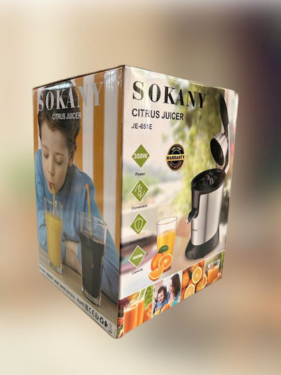 Sokany JE-651E Електрически сокоизстисквач 350W с капацитет 400мл Сив