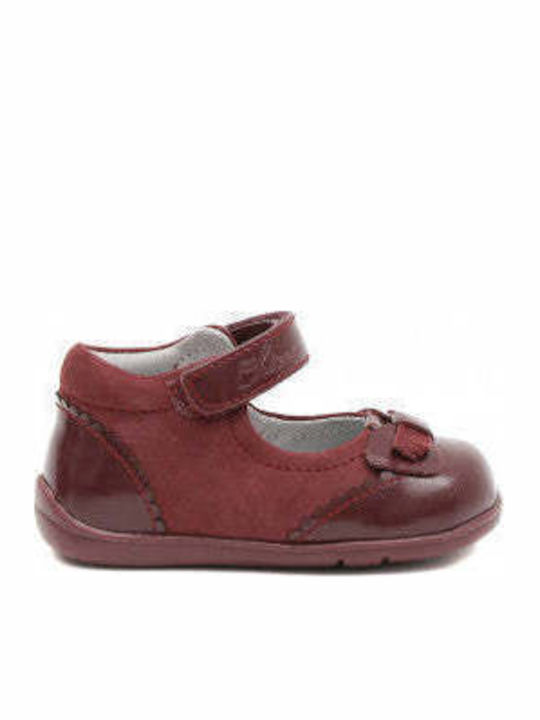 Kids Ballerinas with Hook and Loop Closure Red