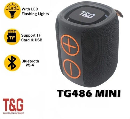 T&G TG-486 Bluetooth Speaker 15W with Battery Life up to 2 Hours Red