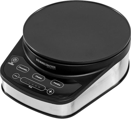 Rommelsbacher F 1200 Vas pentru Fondue Electric din Oțel Inoxidabil 6 Persoane Argint 1200W 29x23.5x27buc