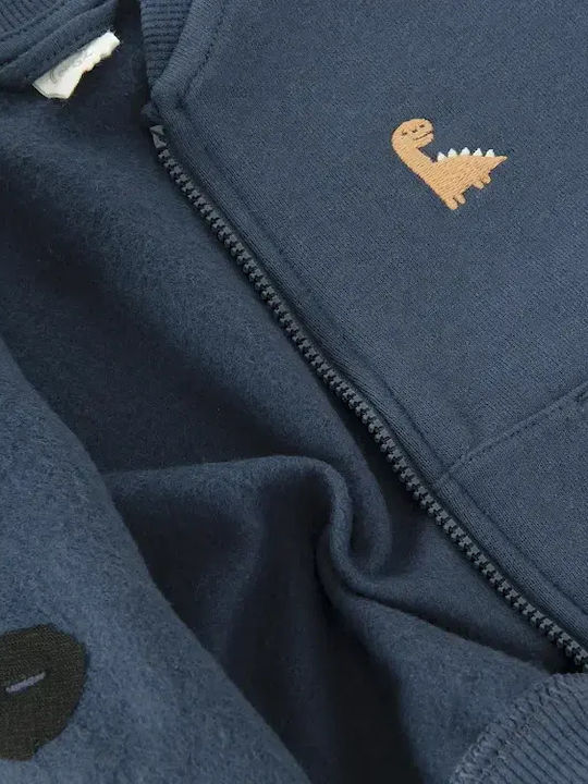 Kinder-Sweatshirt Strickjacke Blau