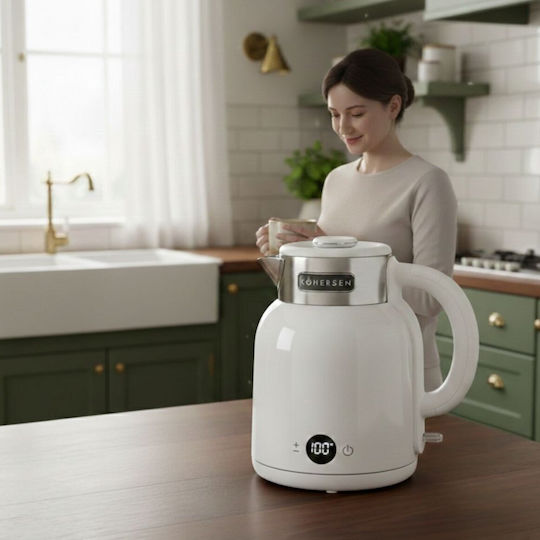Kohersen Βραστήρας 1.5lt 2200W Λευκός