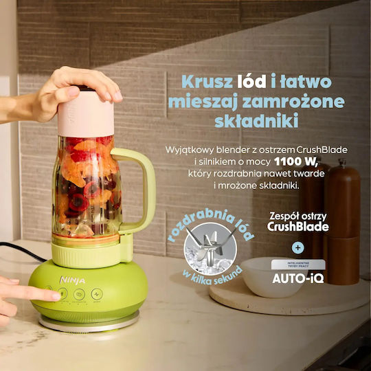Ninja Blendboss Μπλέντερ με Πλαστική Κανάτα 710 ml 1100W Watermelon Bubblegum
