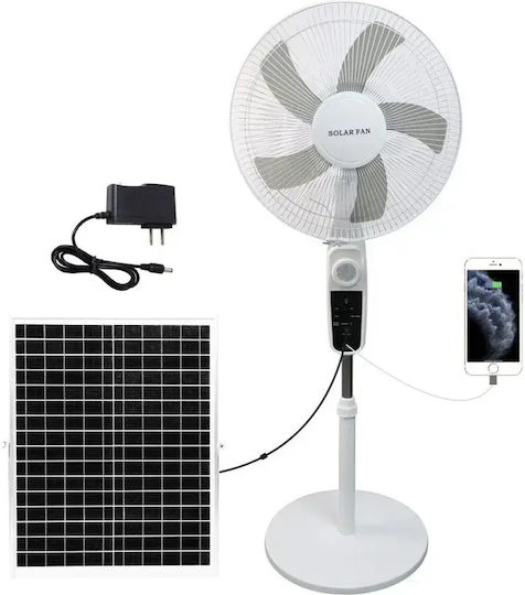 Pedestal Fan 12W Fan Diameter 40.64cm With Remote Control White