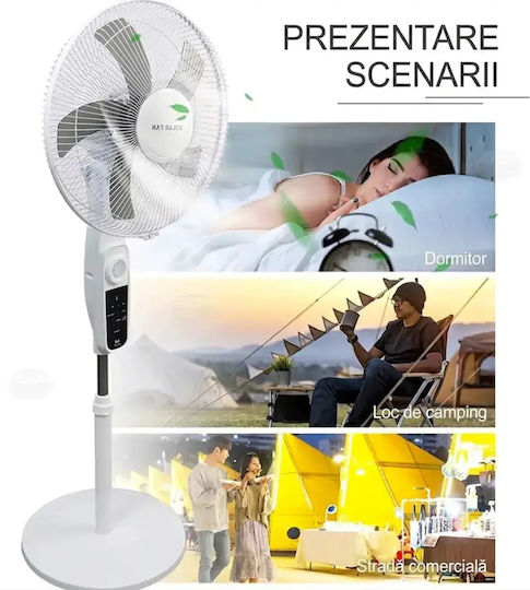 Pedestal Fan 12W Fan Diameter 40.64cm With Remote Control White