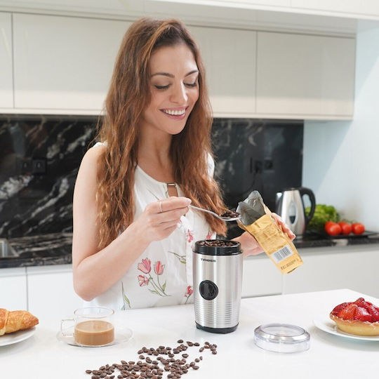 Tiross Electric Coffee Grinder 150W Silver