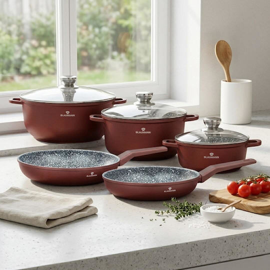 Berlinger Haus Berlinger Haus Kochgeschirr-Set aus Aluminiumguss mit Steinbeschichtung 8-teilig