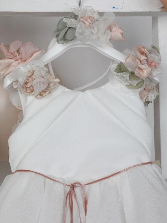 Bambolino Ilektra Ecru Baptism Dress from Tulle