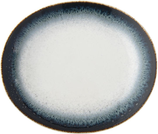 Duka Πιάτο Γλυκού Οβάλ από Πορσελάνη Λευκό 15.2x13cm