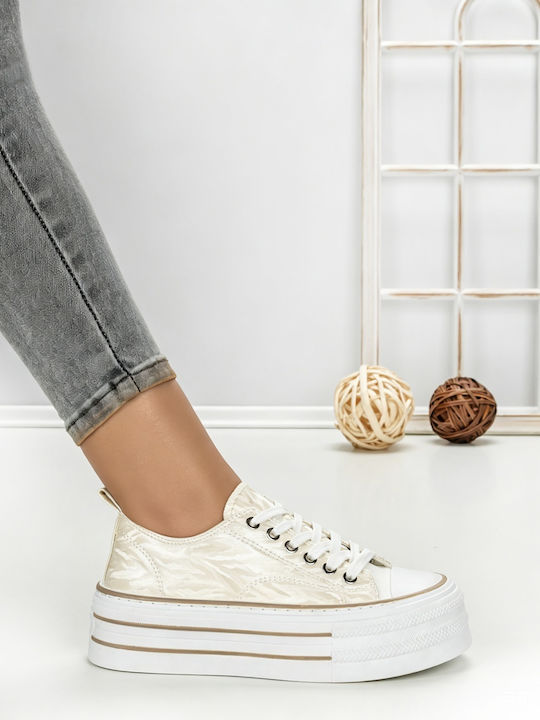 Adidași Flatforms Pentru Femei Bej